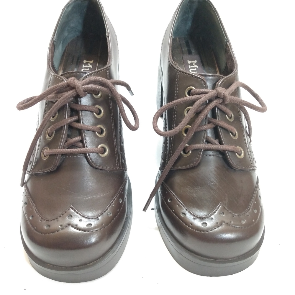 Mudd vintage chunky heel lace up oxford (Rossum) size 8.5 brown